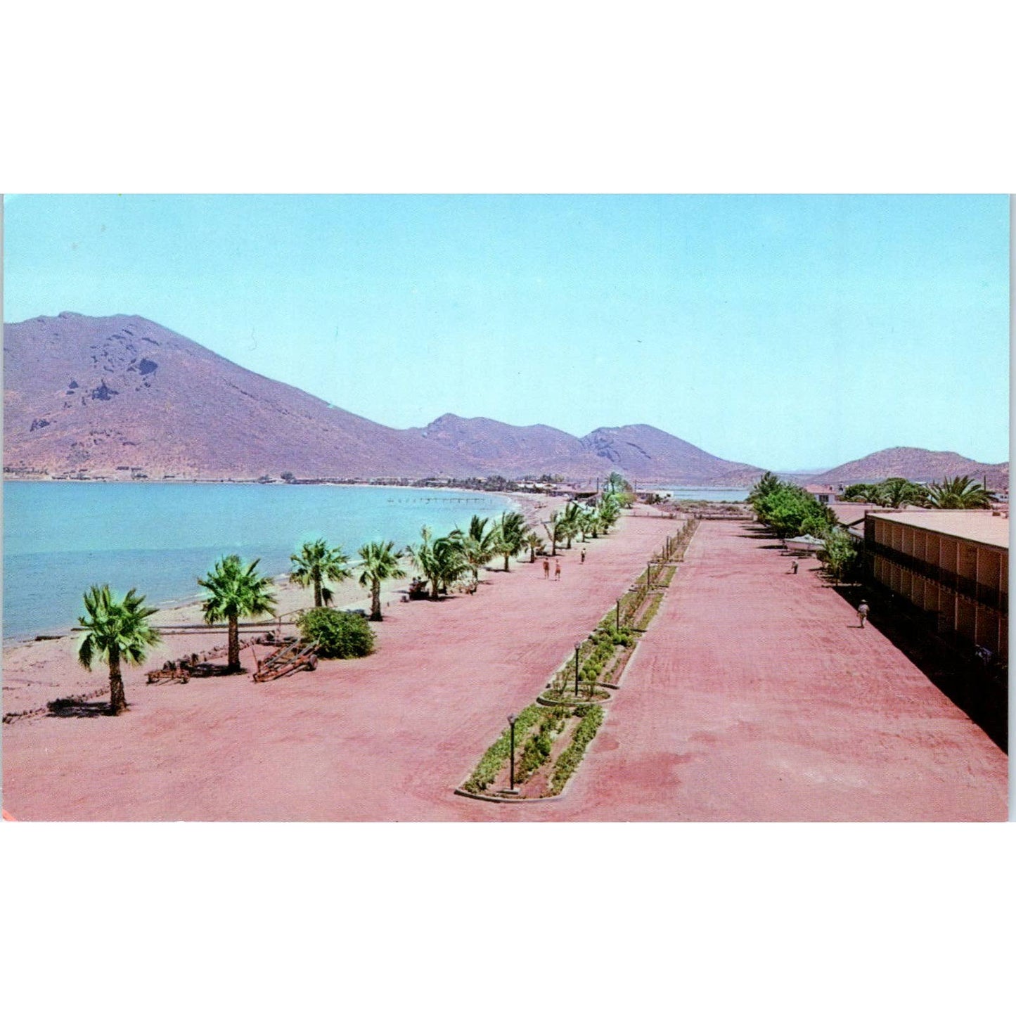 Hotel Miramar Guaymas Sonora Mexico Beach View - Original Postcard TJ7-RP3