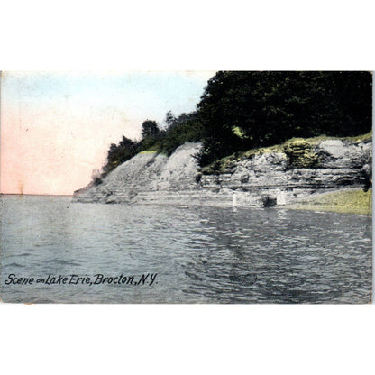 Antique 1912 Postcard Scene on Lake Erie, Brocton NY SF2