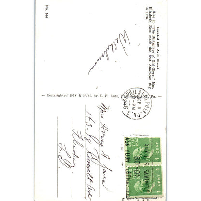 Vintage Postcard Betsy Ross House Philadelphia PA TI1-1