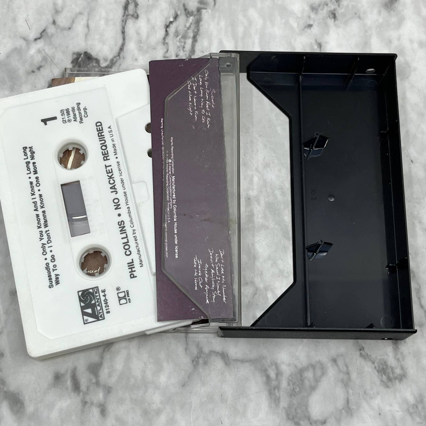 Phil Collins- No Jacket Required- 1985 Cassette Atlantic Records TK1