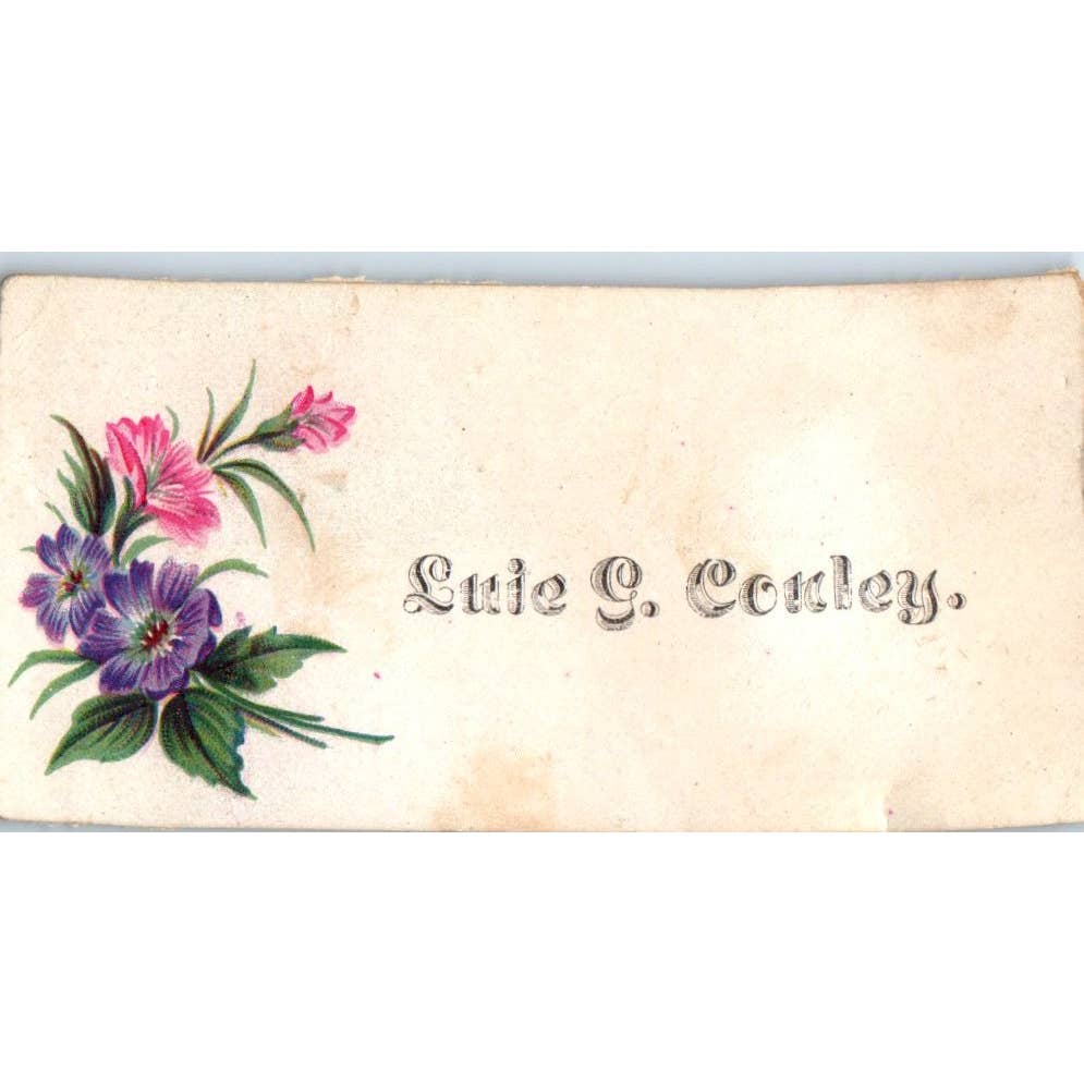 1880s Victorian Calling Card - Luie G. Conley SF2