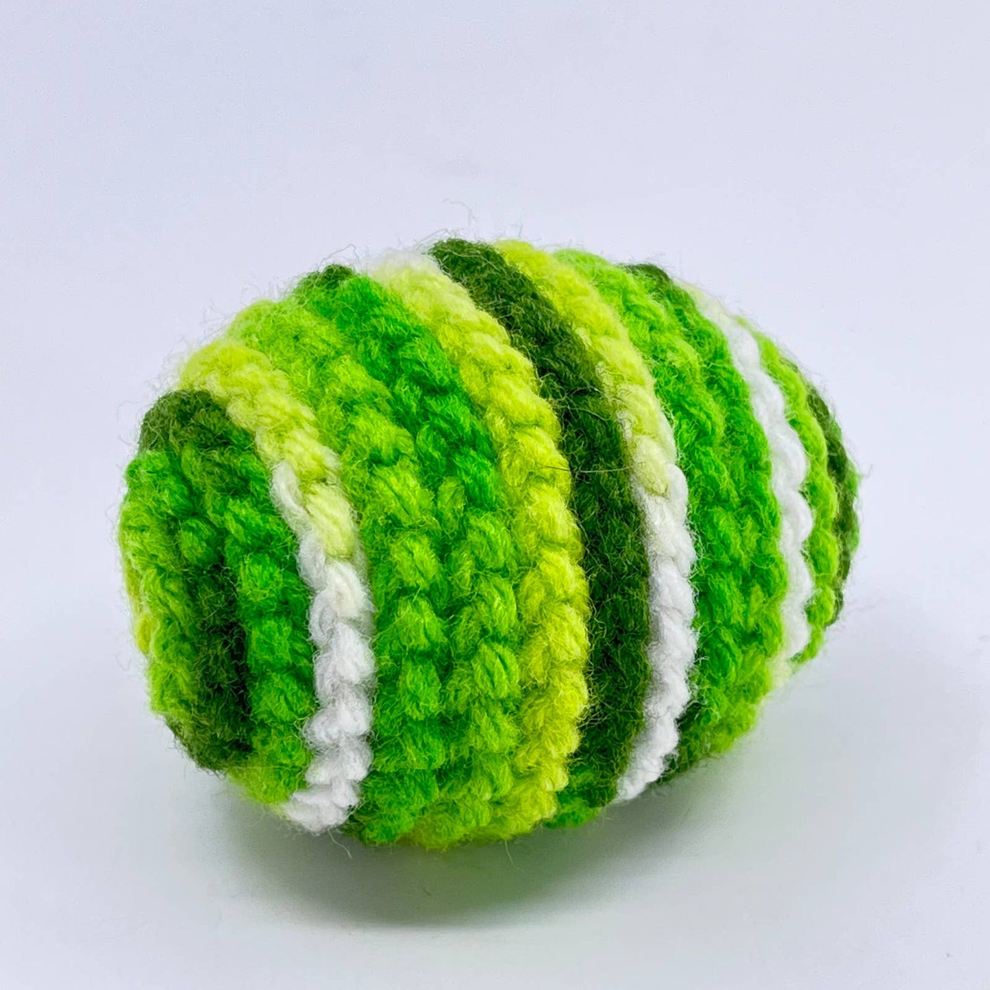 1970s Green Earth Tone Crocheted Easter Egg TE7