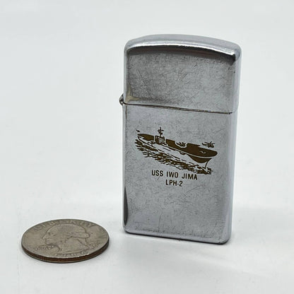 1960s WORKING Slim Zippo U.S.S. IWO JIMA LPH-2 SC6
