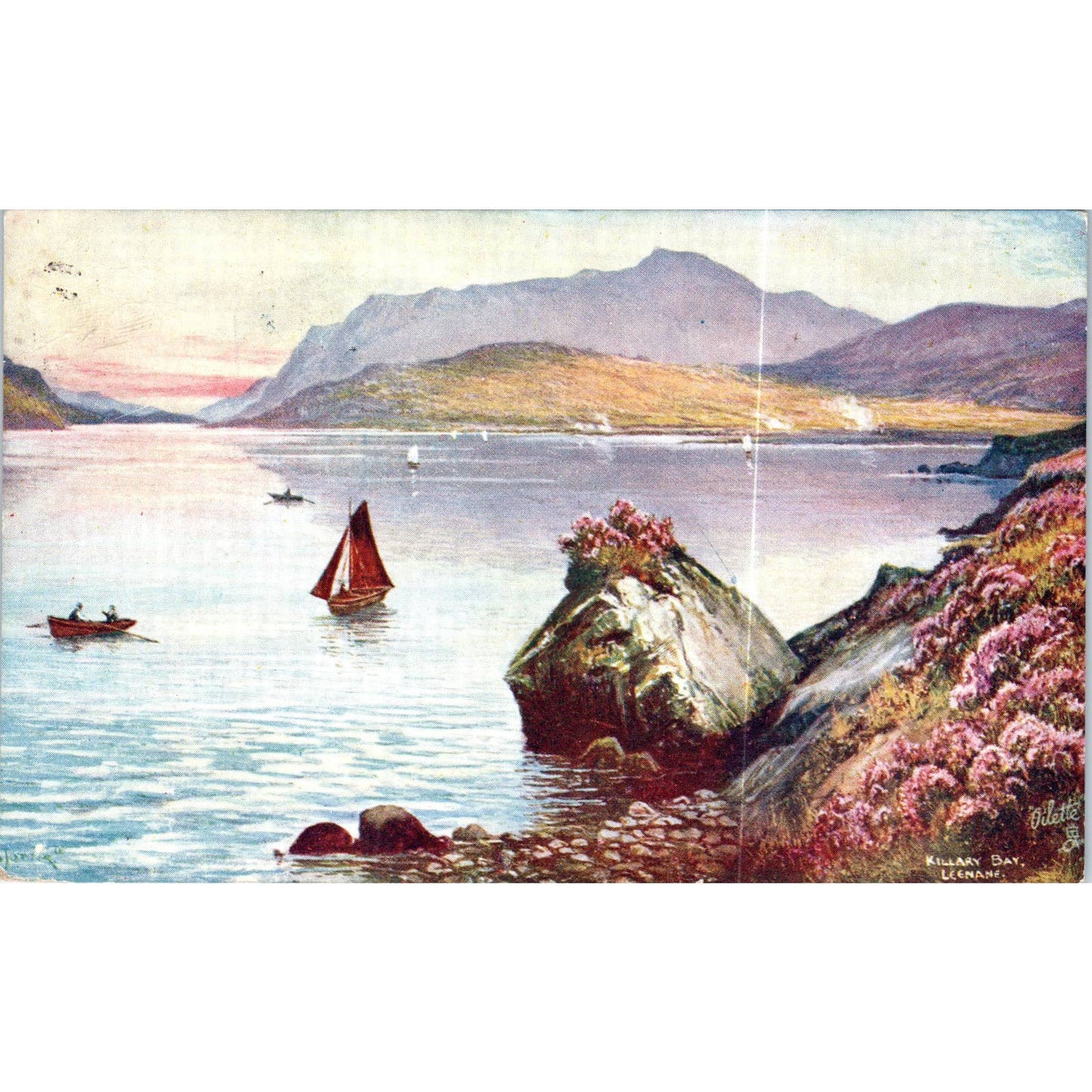 The Emerald Isle Leenane 1911 Raphael Tuck Oilette Original Postcard TK1-P17