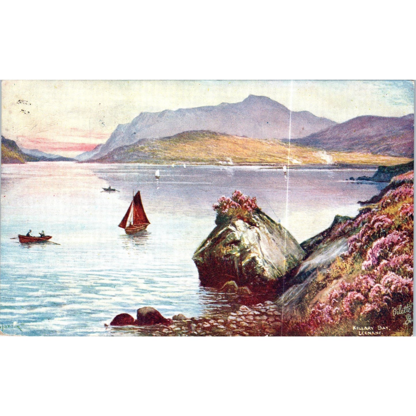 The Emerald Isle Leenane 1911 Raphael Tuck Oilette Original Postcard P3-2