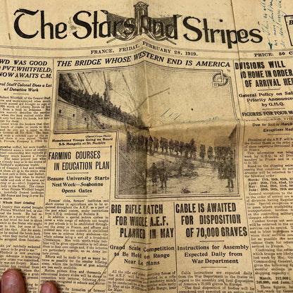 The Stars and Stripes - February 28, 1919 WWI US AEF Newspaper 28th Division B6