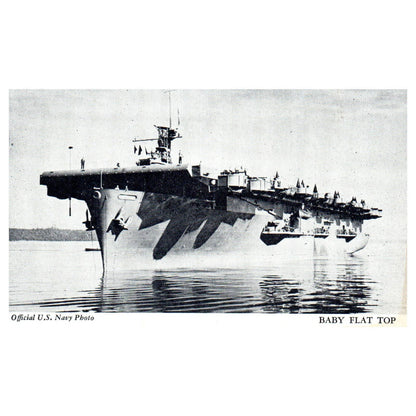 USS Salamaua (CVE-96) Baby Flat Top Official US Navy Photo Card 3.5x5" TJ8-7