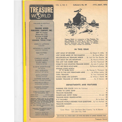 Long John Latham's Treasure World Magazine Mining Metal Detecting May 1972 M5