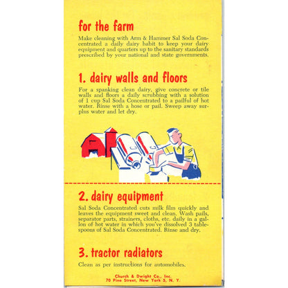 1957 Arm & Hammer Sal Soda Washing Soda Advertising Brochure Fold Out SE5