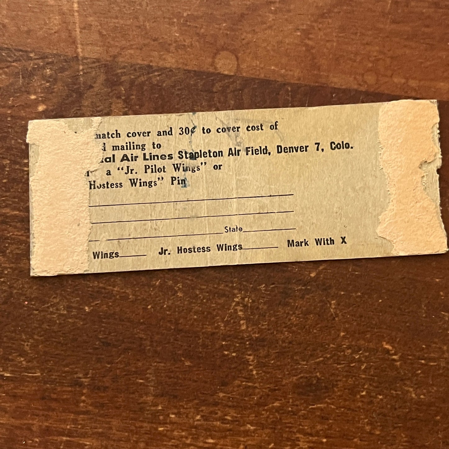 Continental Airlines Corvair Liners Advertising Matchbook Cover MM9-3
