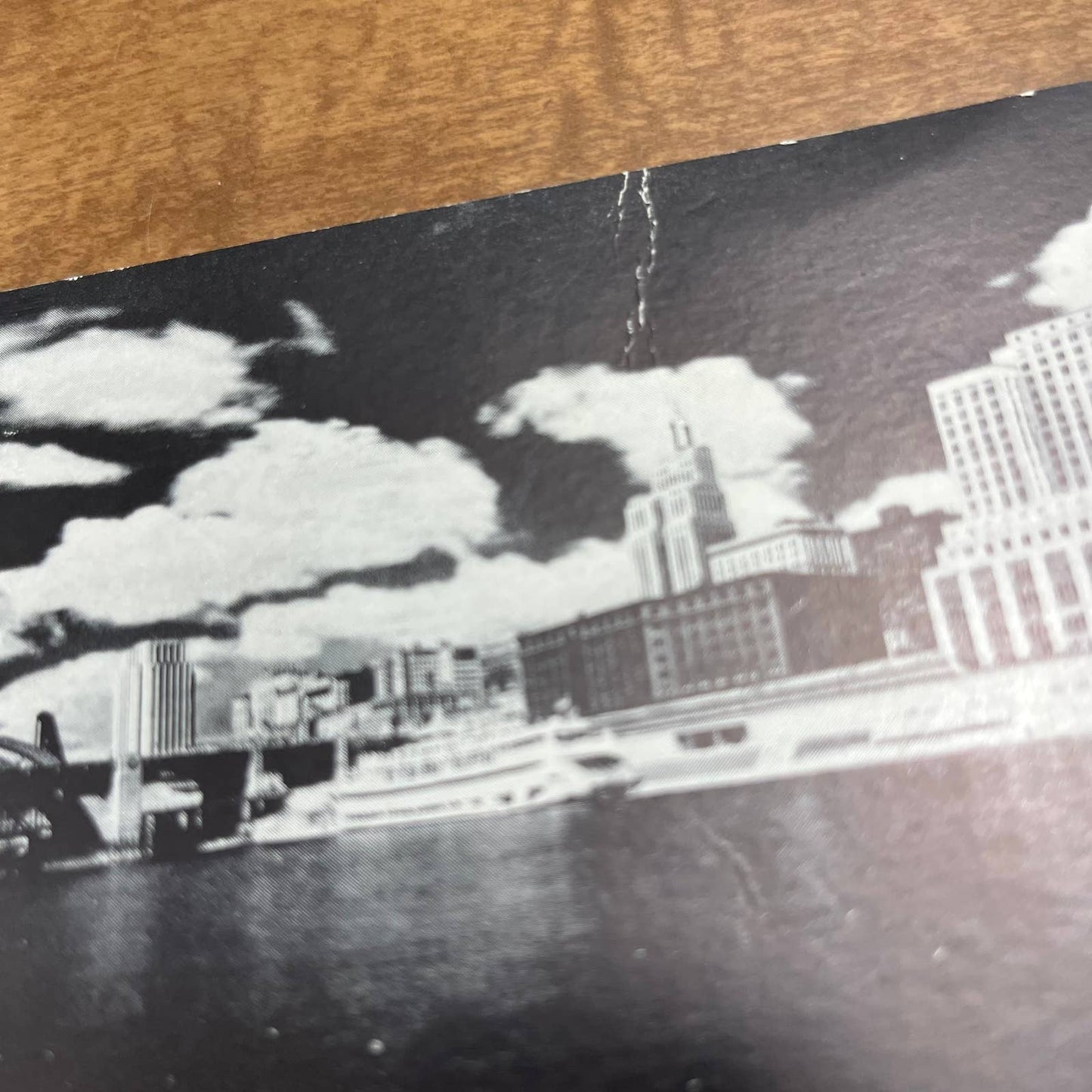 Vintage RPPC Postcard ST. PAUL MINNESOTA Skyline View of Mississippi River PA1