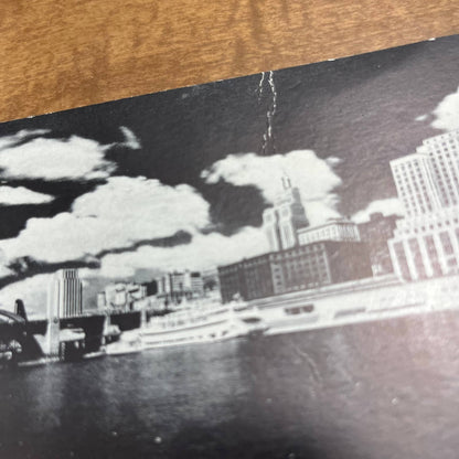 Vintage RPPC Postcard ST. PAUL MINNESOTA Skyline View of Mississippi River PA1