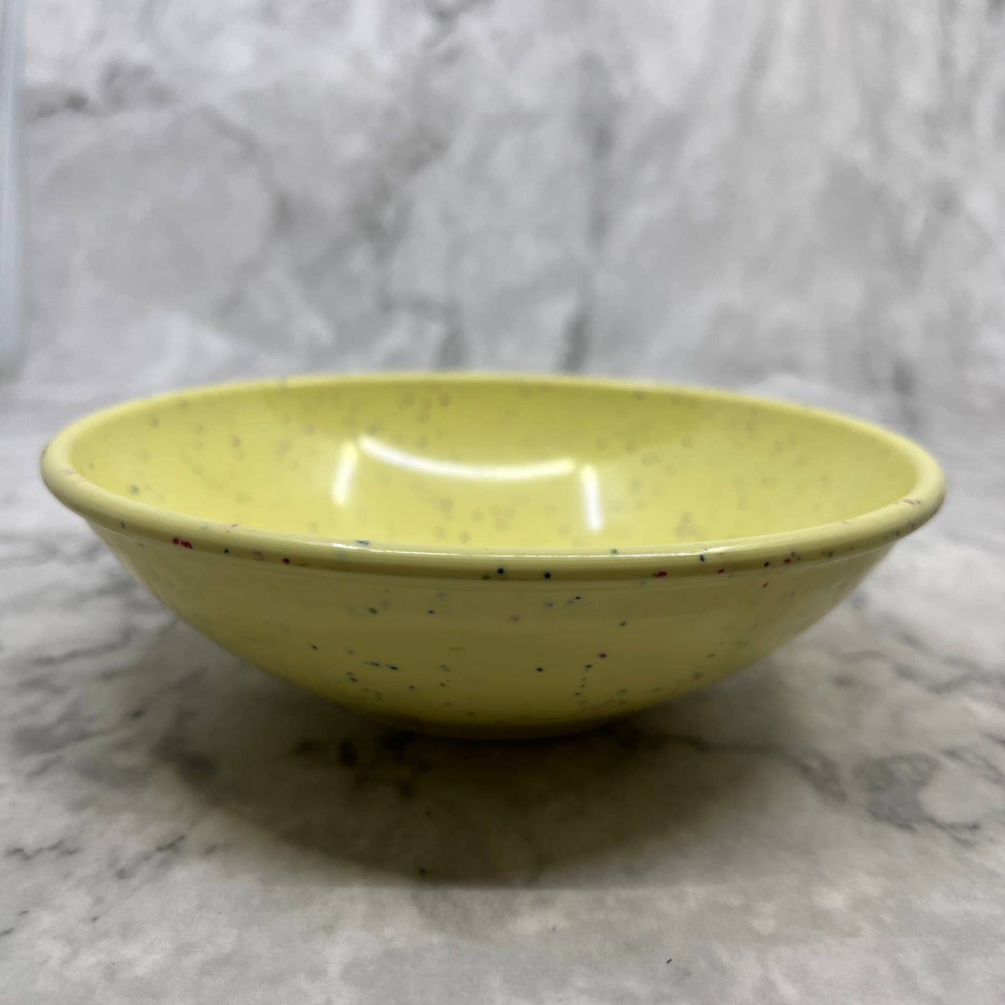 MCM Imperial Ware Speckled Confetti Yellow Ice Cream Bowl Melmac Malamine TA3