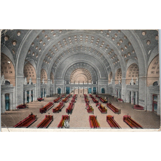 Union Station Waiting Room Washington D.C. c1910 Original Postcard P1-16