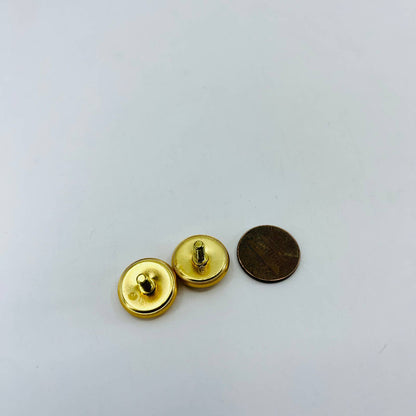 Anodized Gold Marine Uniform Small Button Waterbury Screw Back LOT OF 2 SB5-4