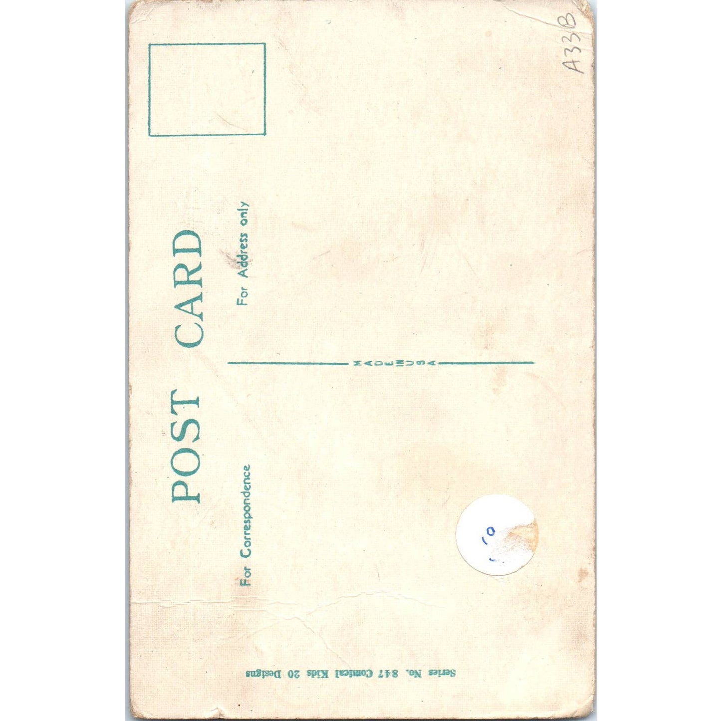 Valentine Greeting I'm An All Round Feller Fat Boy Original Postcard TK1-22