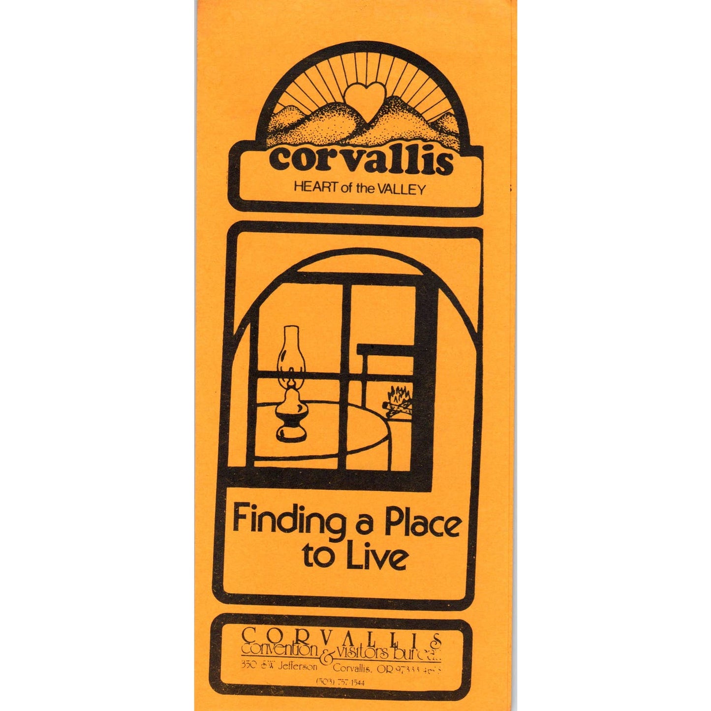 1980s Corvallis Oregon "Finding a Place to Live" Fold Out Brochure SF3