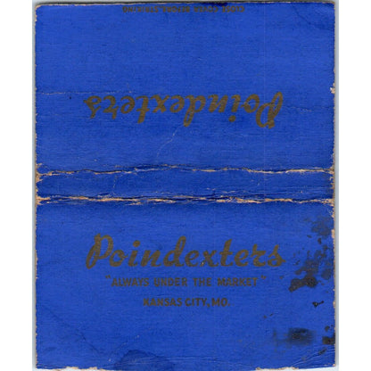 House of Poindexter's Kansas City MO Wide Advertising Matchbook Cover SA6-M7