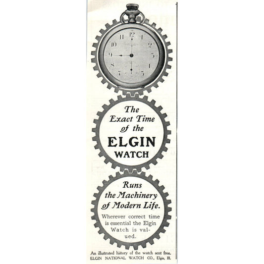 Elgin National Watch Co, Elgin IL - 1903 Original Ad TJ7-L