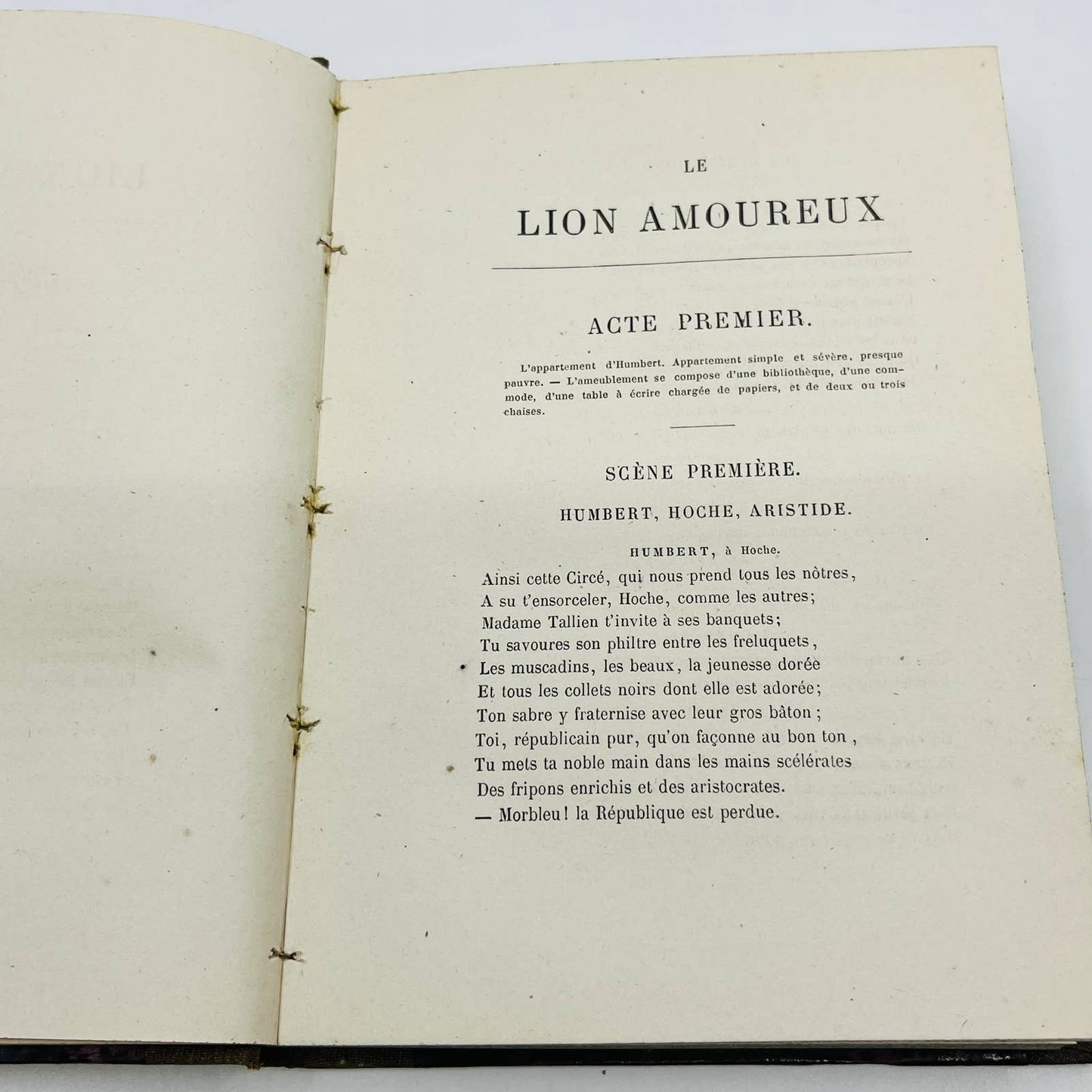 1866 French Book Le Lion Amoureux Comedie En Cinq Actes En Vers Paris TD6