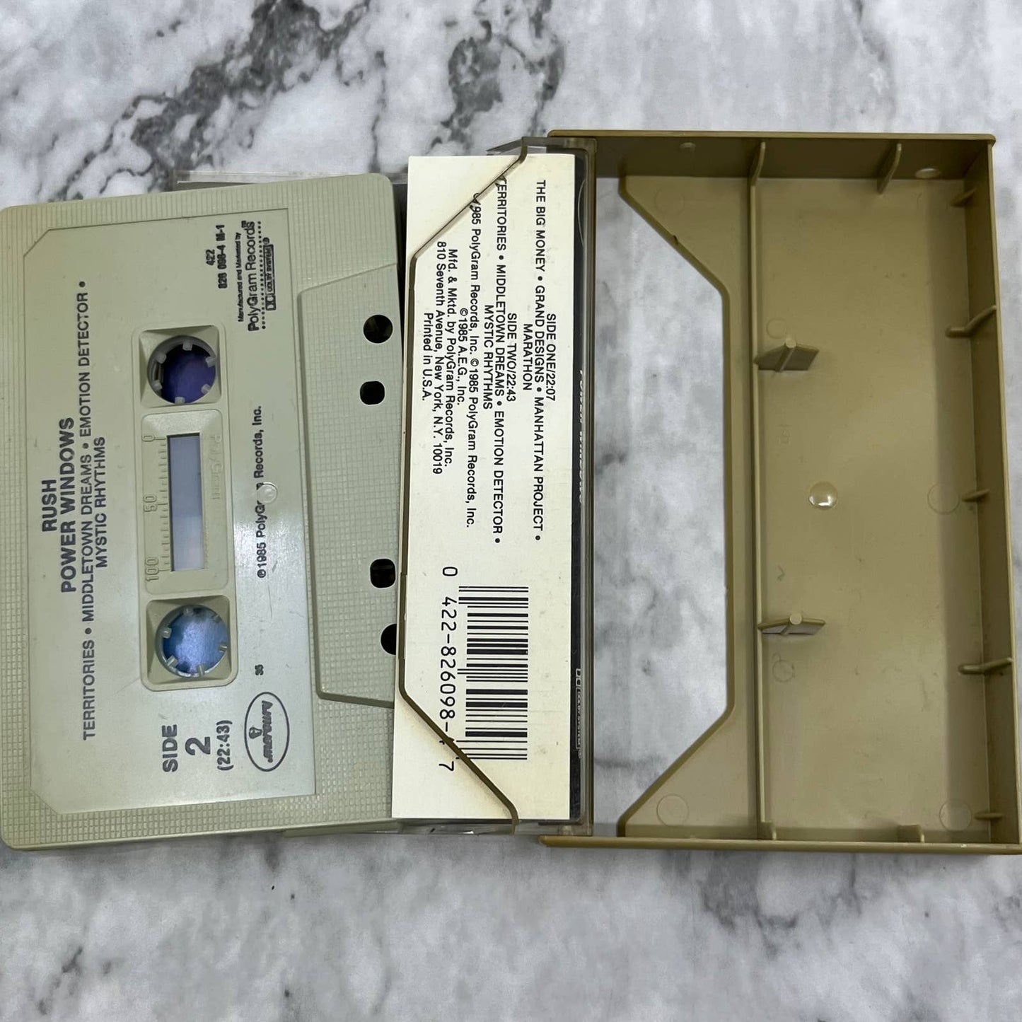 1985 RUSH Power Windows PolyGram Records Rock Album Cassette Tape TH1-32