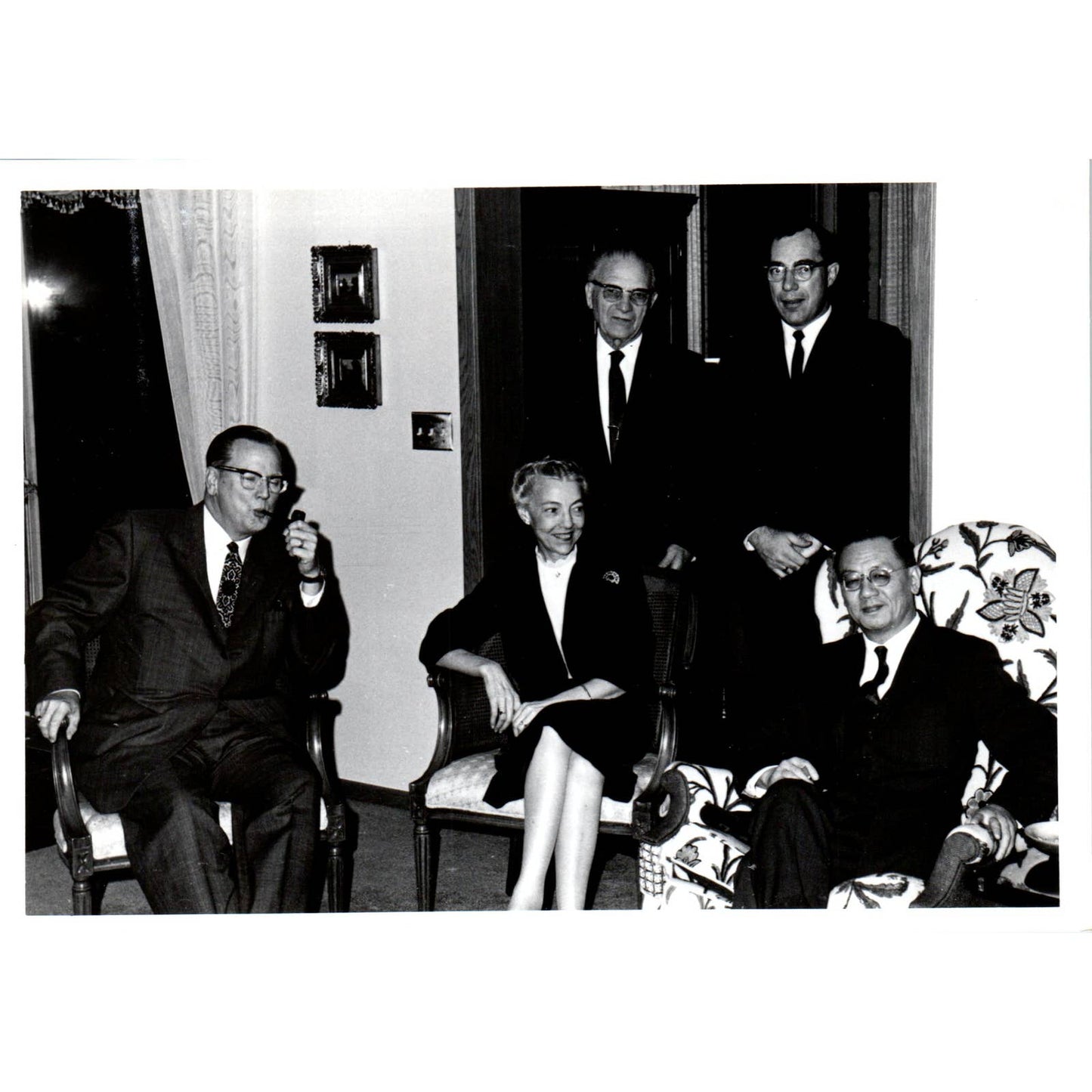 Shu-Kai Chow Chinese Ambassador Dr. Albert Bergesen 1966 Original Photo TK1-P5