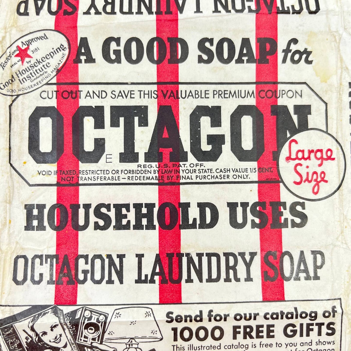 Vintage Octagon Soap Package Colgate-Palmolive-Peet Jersey City NJ AA8