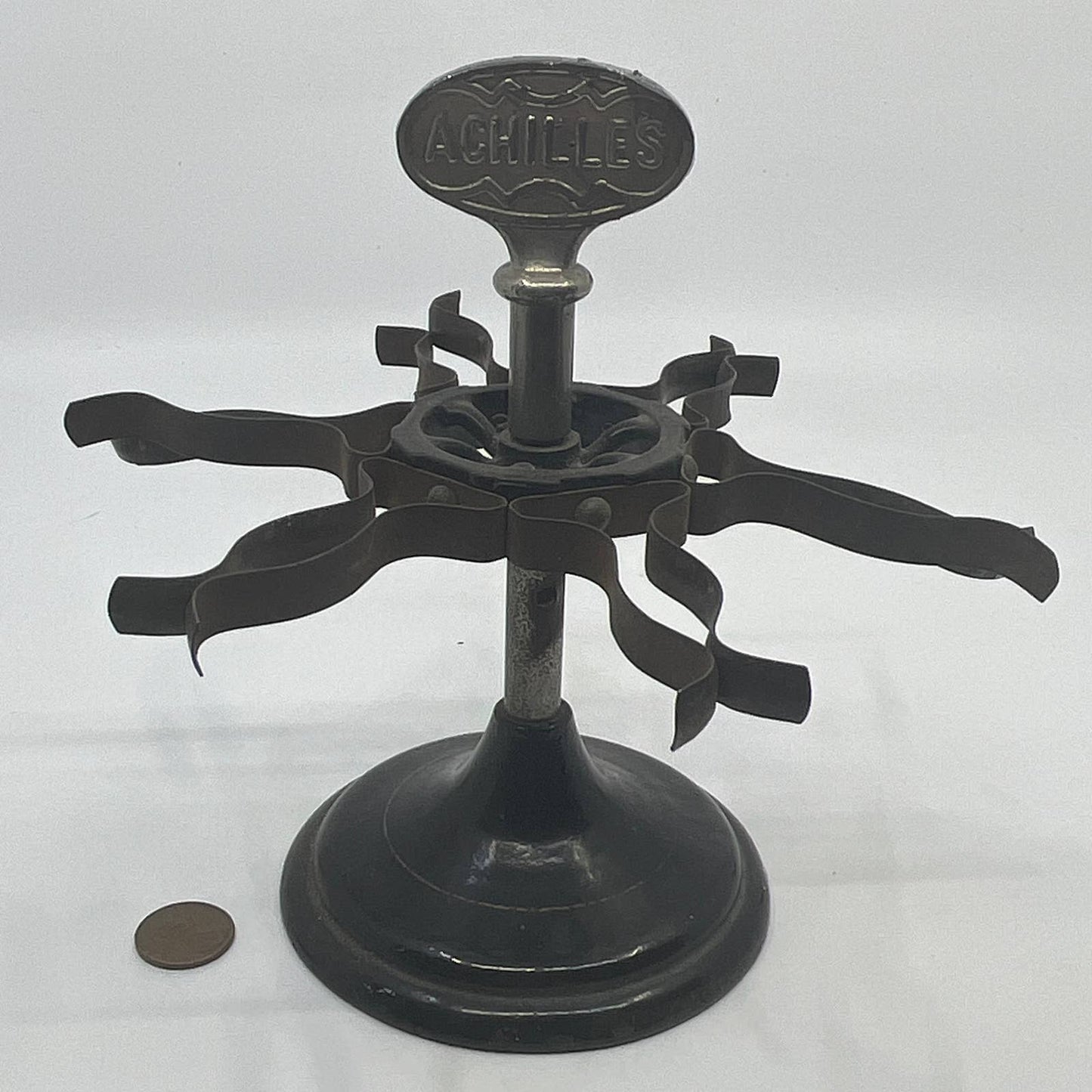c1950 Achilles Rubber Stamp Seal Holder Carousel Stand TH2