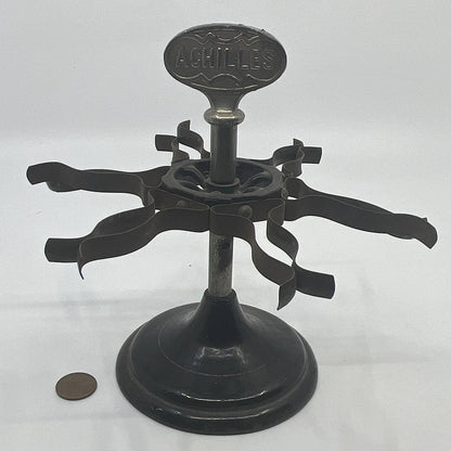 c1950 Achilles Rubber Stamp Seal Holder Carousel Stand TH2