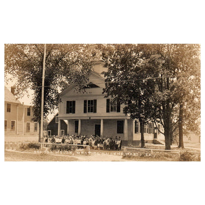 Schoolhouse in West Townsend Mass. - Original Postcard RPPC TJ8-4