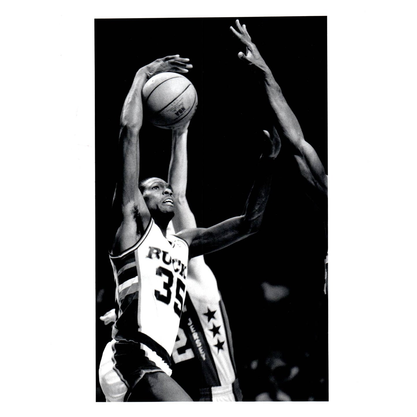 1987 Press Photo Basketball NBA Milwaukee Bucks Jerry Reynolds 8x10" AD3