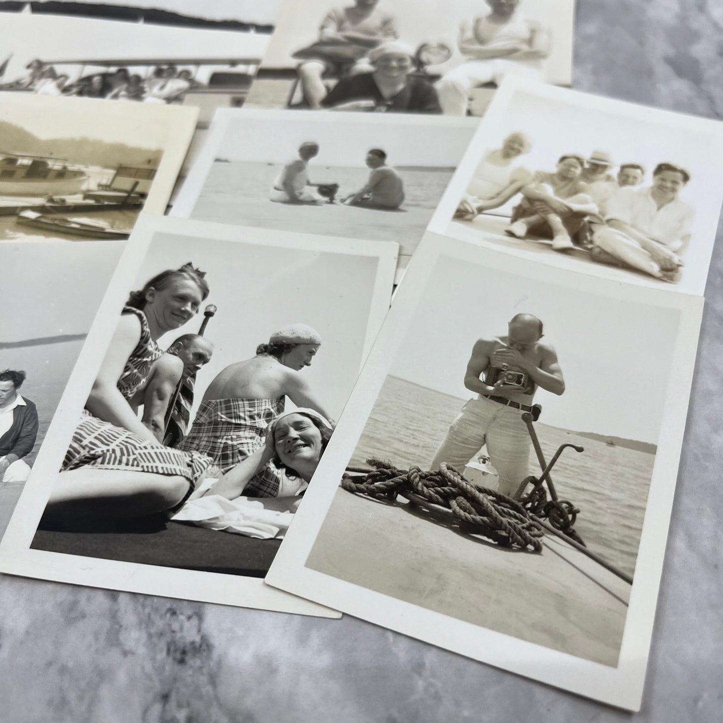 1930s Collection of Photos & Negatives Boating Trip in Virginia P4-10