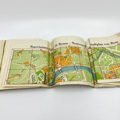 1953 A New Guide to Rome and Its Environs Book w/ Large Fold Out Travel Map TA3