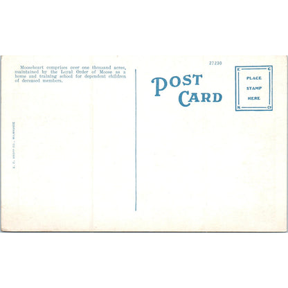 Beautiful Grounds, Mooseheart Near Aurora Illinois Original Postcard P2-4