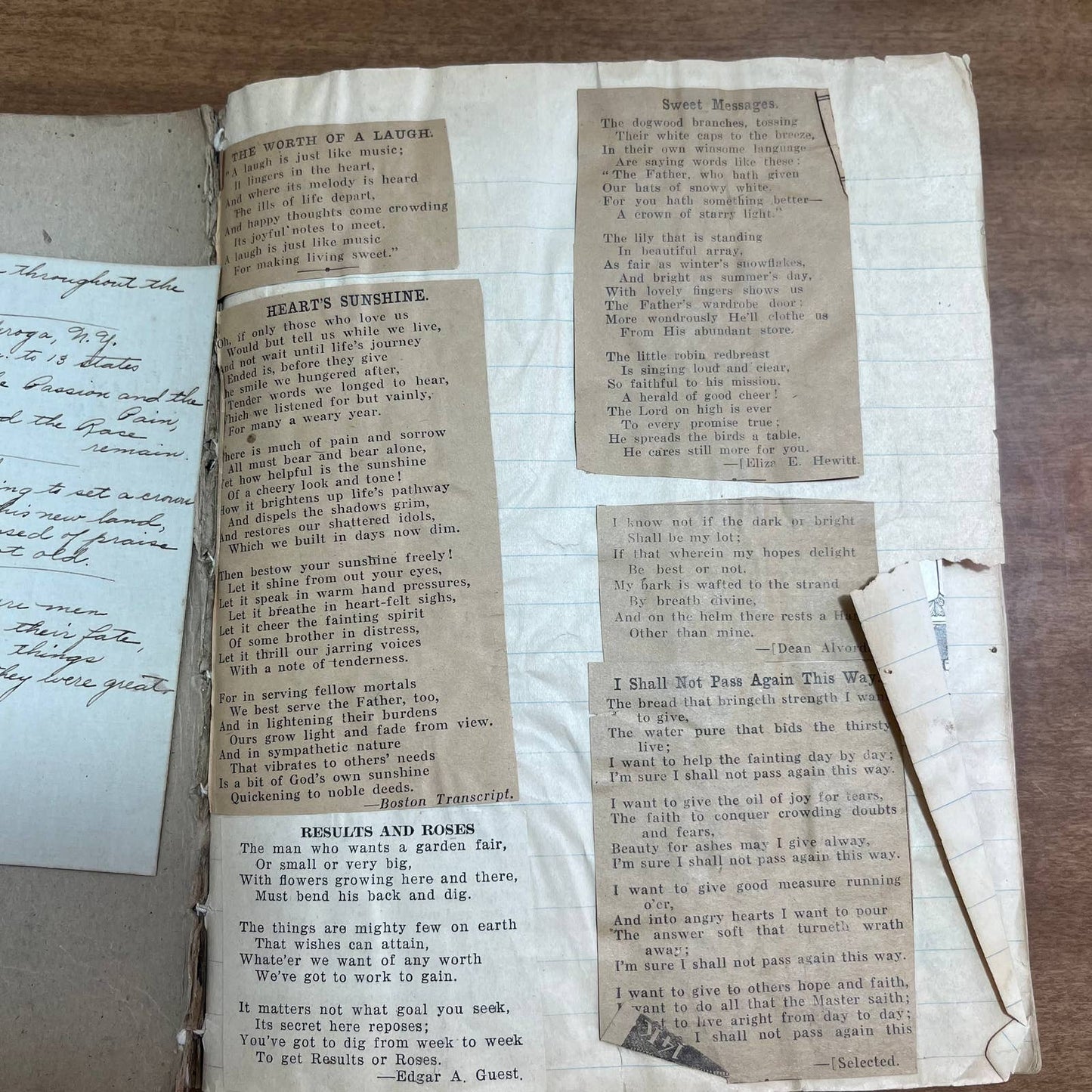 RARE Early 1900s One-of-a-Kind Scrapbook of Collected Poetry from Newspapers A9