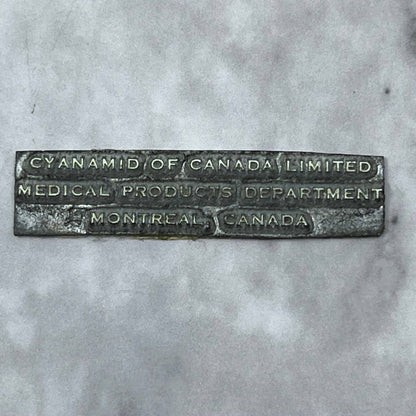 Vintage Letterpress Printers Block Plate Cyanamid of Canada Montreal SE836