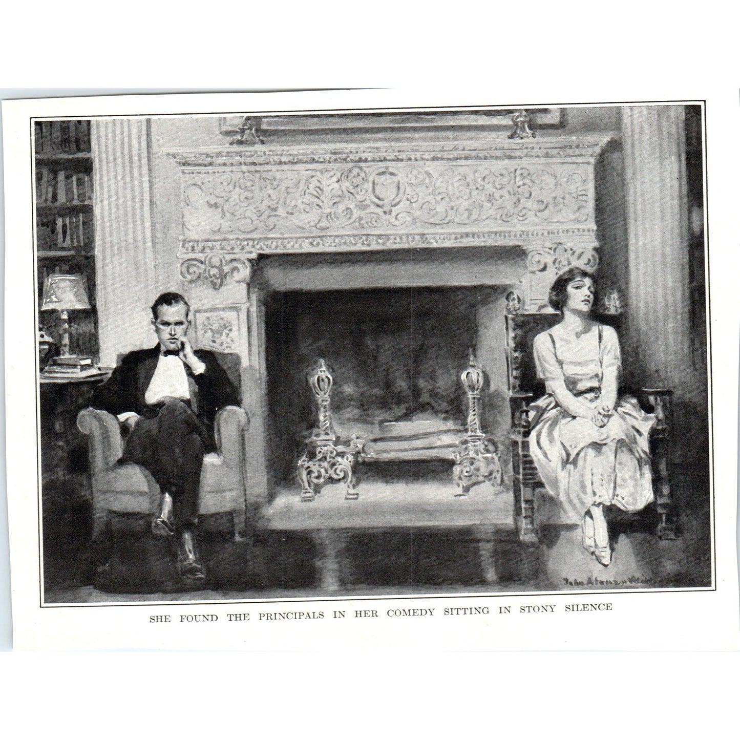 c1920 John Alonzo Williams Principals in Her Comedy Sitting in Silence TH2-SF1