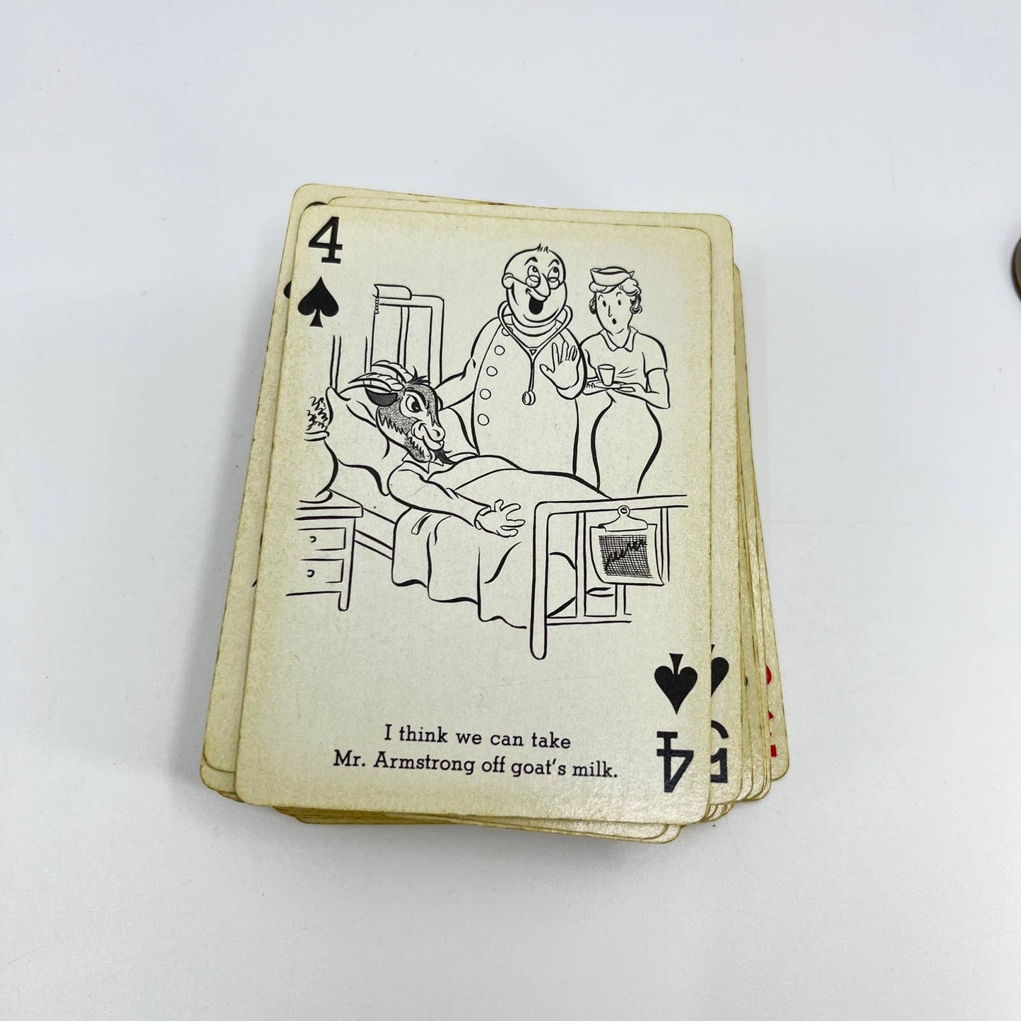 1950s Mid Century "Cheer-Up" Playing Cards Cartoons on Cards Complete Set TE3