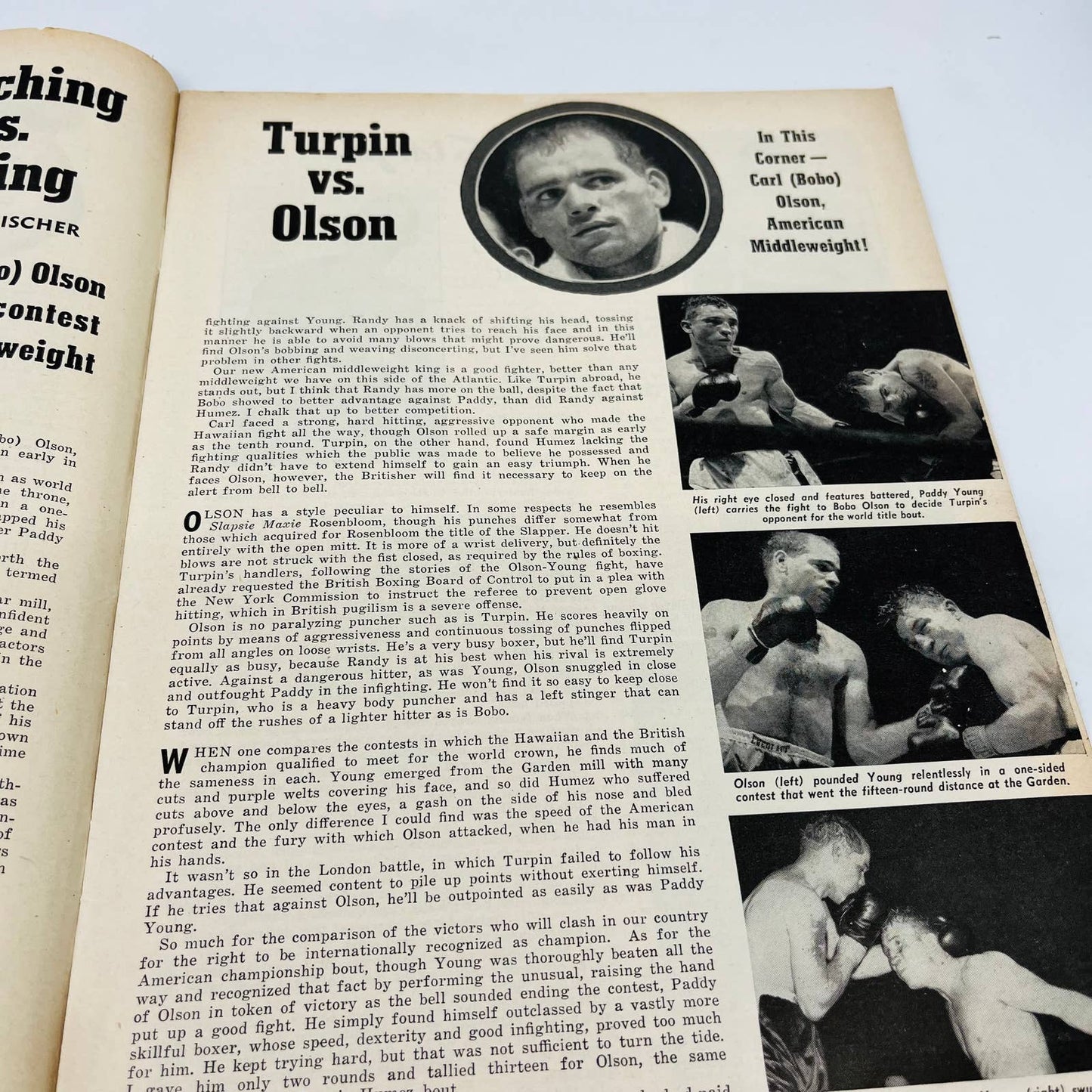 1953 Sept - The Ring Boxing Magazine – La Starza Cover Rocky Marciano TA5