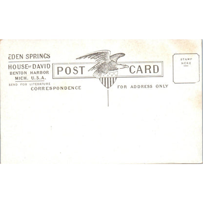 Antique Postcard Administration Building House of David Eden Springs MI TD8-O2