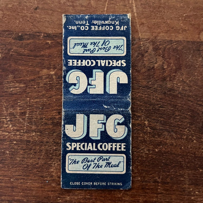 JFG Special Coffee Knoxville TN Advertising Matchbook Cover SB3-M1