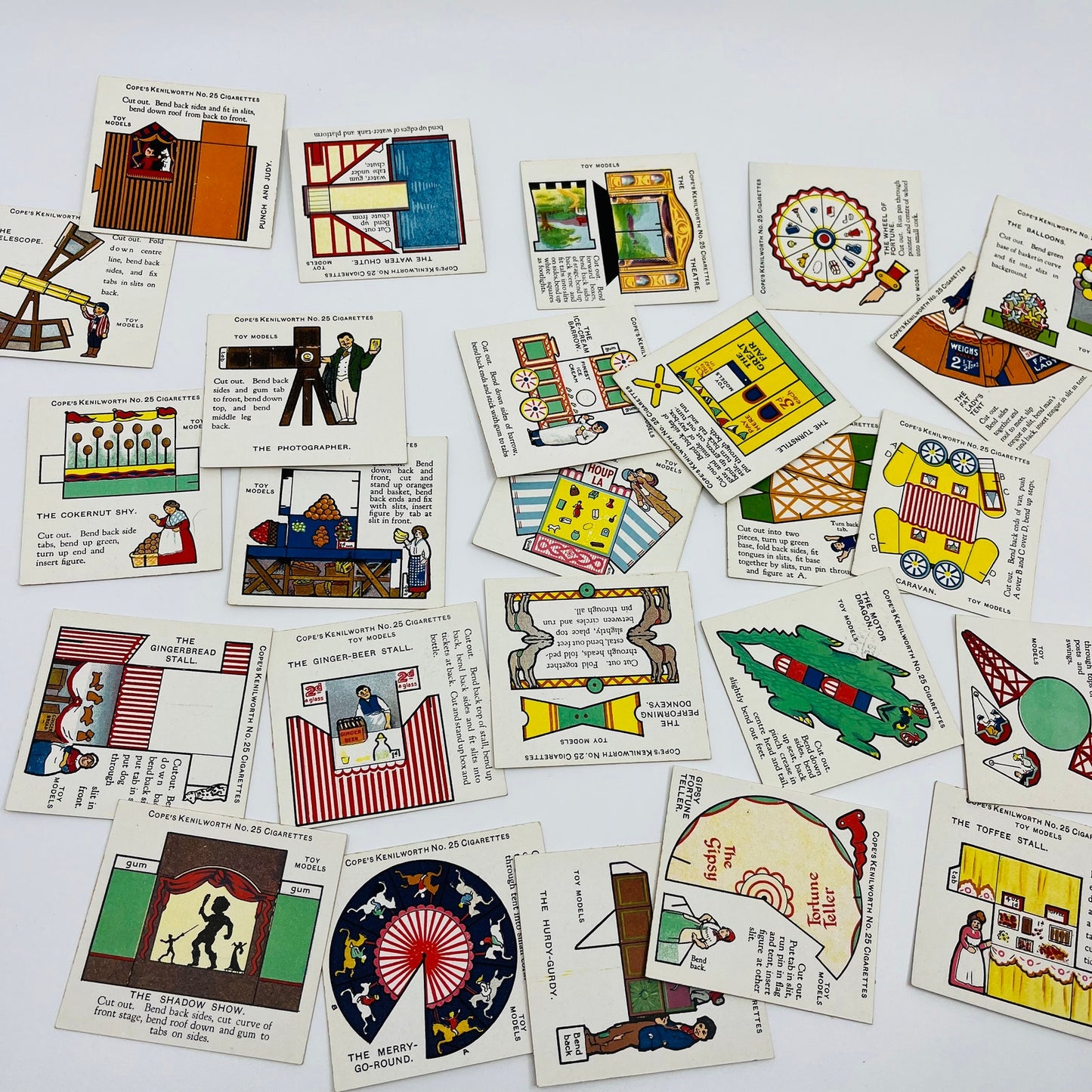 Cope's Kenilworth Cigarette Trading Cards 1925 Country Fair - 25 Card Set SF4