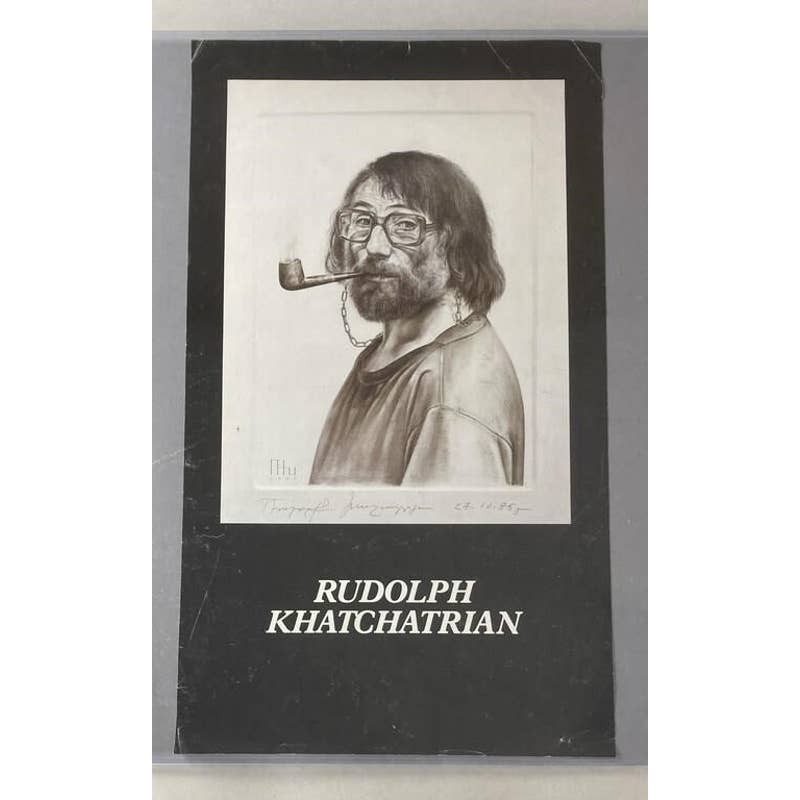 1980 Rudolph Khatchatrian Signed Sketch Portrait Print  RU1