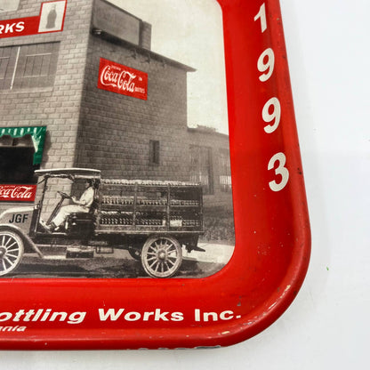 Coca-cola vintage red serving tray Coatesville Pa 1993 75th Anniversary TG4