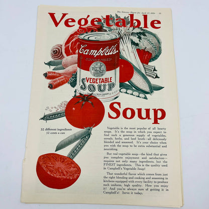 1925 Lot of 5 Campbells Soup Advertisements 8x12” C13-1