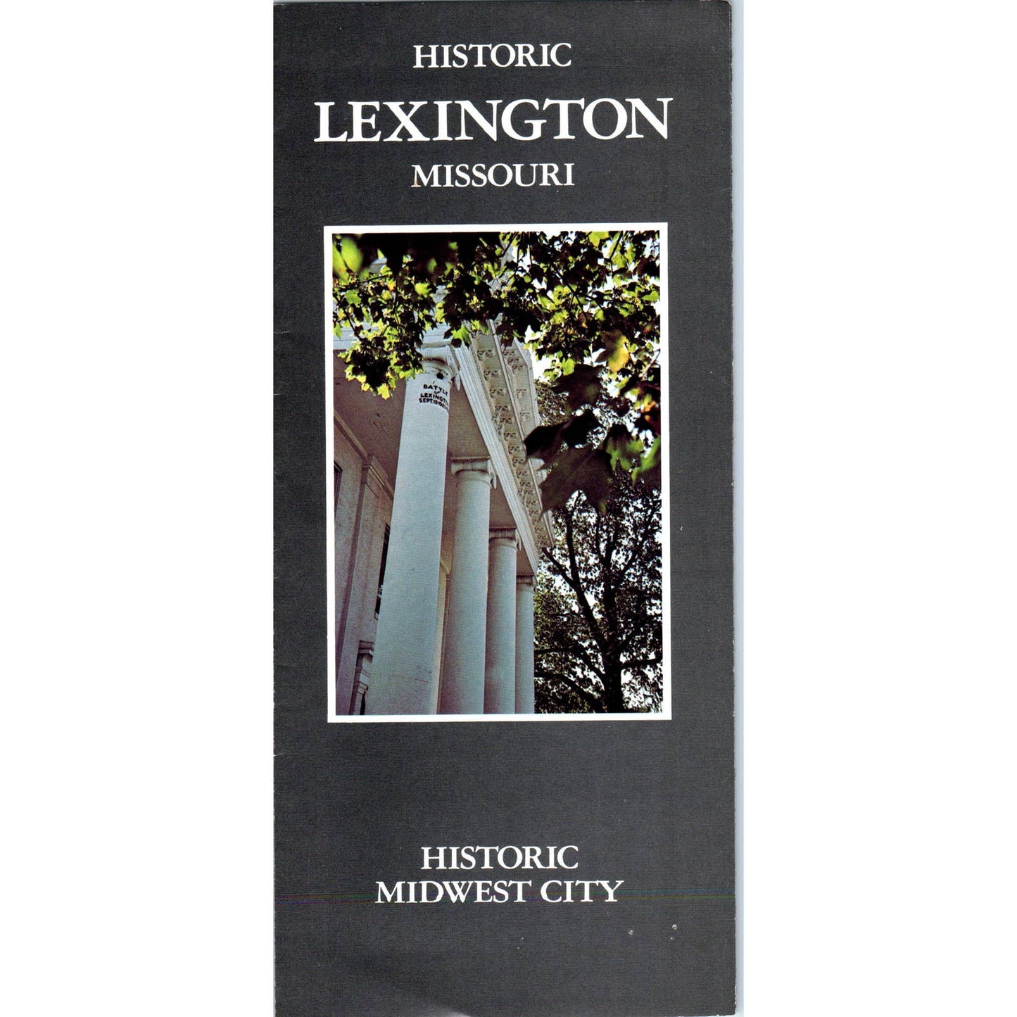 Vintage Historic Lexington Missouri Travel Fold Out Map & Brochure AD7