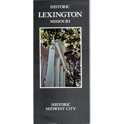 Vintage Historic Lexington Missouri Travel Fold Out Map & Brochure AD7