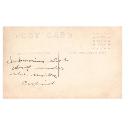 WWII US Navy Submarine - Original Postcard RPPC TJ8-4