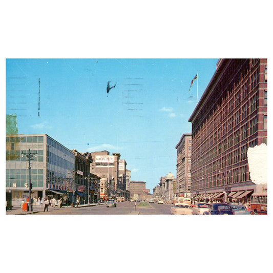 Vintage Postcard - Portage Avenue Winnipeg Manitoba Canada Small Tear AD9