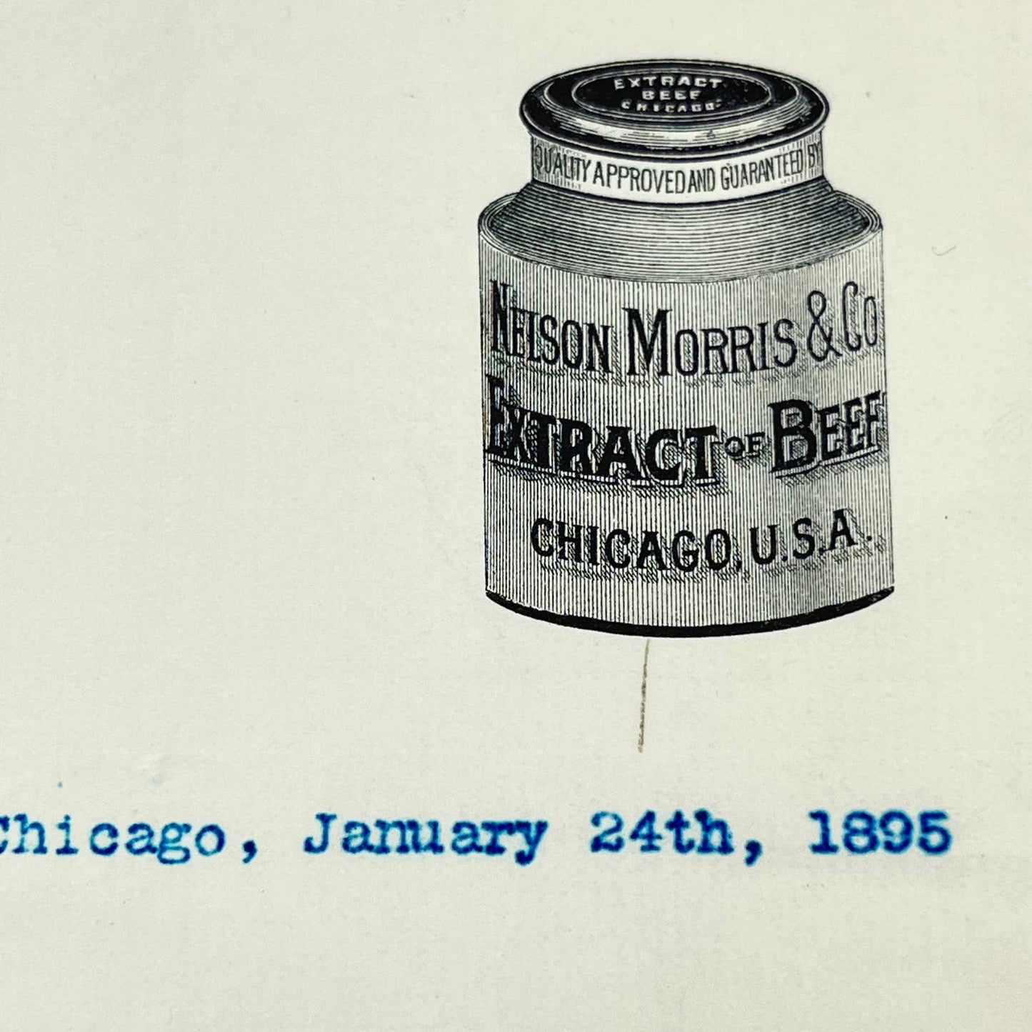 1895 Nelson Morris & Co Extract of Beef Letterhead Chicago IL AB5